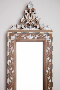 High-End Designer Mother of Pearl Inlay Arabic Wall <b>Mirror</b> Frame Luxury Decorative Accent for Modern Home Decor - Product Image 2