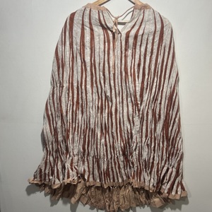 กระโปรงผ้าฝ้ายสีน้ำตาล 100% สำหรับผู้หญิง ลายพิมพ์ดอกไม้แบบแฮนด์บล็อก สวมใส่สบาย เหมาะสำหรับฤดูร้อน สไตล์ลำลองแต่ดูหรูหรา - Product Image 1