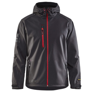 Men's Hooded <b>Waterproof</b> PU <b>Jacket</b> Sporty Style <b>Red</b> Zipper Black Color Regular Fit Winter Wear - Product Image 5