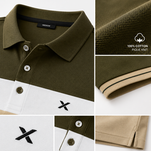 <span class=keywords><strong>Polo</strong></span> décontracté à manches courtes pour homme X Sports <span class=keywords><strong>City</strong></span>, couleur unie, respirant, 100 % coton tricoté, polos d'été rayés et color-block - Product Image 5