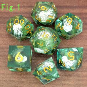 Jeu de dés en résine non toxique, dés polyédriques en résine écologiques pour jeux de rôle de table professionnels, accessoires de jeu en gros - Product Image 1
