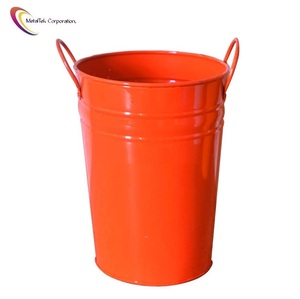 Exquisito cubo vintage, maceta para suelo, opción multicolor, interior, exterior, hogar, jardín, decoración, macetas de Metal galvanizado - Product Image 5