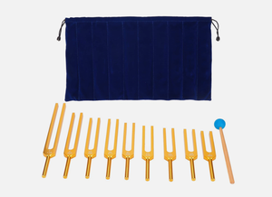 Juego de diapasones curativos - 9 diapasones médicos con martillo para terapia - Product Image 2