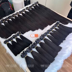 Extensiones rectas de hueso Premium Aspecto natural Paquetes de cabello humano de doble estiramiento Remy Cabello virgen Cutícula alineada Mejor precio - Product Image 2
