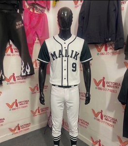 Custom Button Baseball Jersey Print Personal Team Name Number Baseball Uniform Set Hip Hop Sportswear T-<b>shirt</b> - Product Image 6