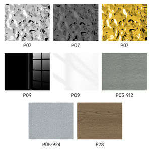 धातु बनावट बांस चारकोल फाइबर वेनर वाटरप्रूफ पालतू दर्पण लहर फिल्म दीवार पैनल - Product Image 5