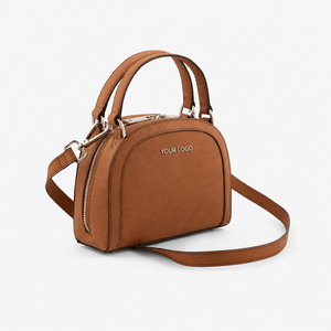 Sac à bandoulière vintage en cuir organique pour femme, style dôme, avec rabat et fermeture éclair, poignée supérieure, capacité moyenne, doublure en PU, prêt pour le voyage, personnalisable - Product Image 5