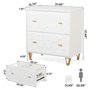 Mobiletto Portadocumenti a Due Cassetti con Ampio Spazio di Archiviazione, Supporto per Stampante e Organizzatore da Scrivania - Product Image 5
