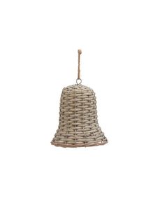 Elegant Natural Fiber Rattan <b>Cow</b> <b>Bell</b> Artisan Crafted Decorative Piece For Bohemian Home Interior Decoration - Product Image 5