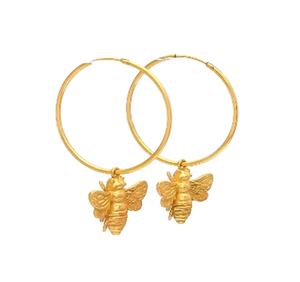 Pendiente de aro superior Con mariposa lindo pendiente 925 Plata de Ley 18K chapado en oro para mujeres y niñas - Product Image 1