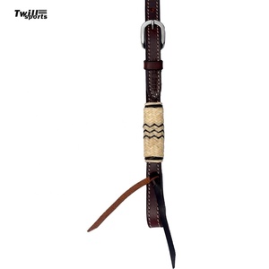 Twill Sports Factory Customized New Horse Rein Headstall <b>Halter</b> Adjustable English Saddle Style Horse Riding Equipment Leather - Product Image 4