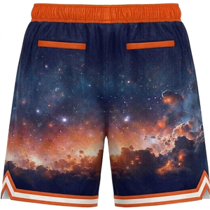 Shorts de basketball respirants de haute qualité pour hommes avec logo personnalisé, shorts de sport en tricot côtelé personnalisés pour la tenue sportive - Product Image 6