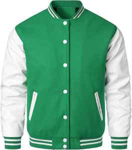 Veste bomber en chenille brodée de haute qualité, veste universitaire en cuir personnalisée pour homme, 100% nylon pour l'hiver - Product Image 6
