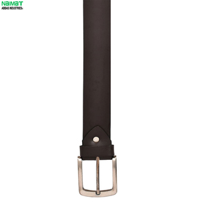 Cinturón Formal de Cuero Genuino NAMAT, Piel de Vaca, Color Sólido, Hebilla Rectangular Plateada, Cinturón de Vestir Duradero para Hombre - Product Image 4
