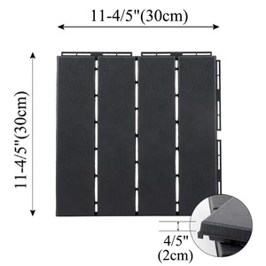 Dalles de terrasse en plastique imitation bois pour balcon, revêtement de sol extérieur imperméable - Product Image 3