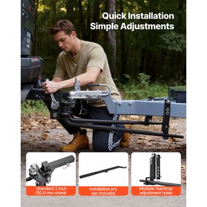 Kit di Distribuzione del Peso per Gancio di Traino con Controllo Oscillazione, Capacità Massima 8000 Libbre, Include Supporti per Gancio - Product Image 4