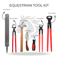 Kit d'outils pour sabots de cheval FARRIER, 7 pièces, en acier inoxydable, pour l'entretien des sabots.