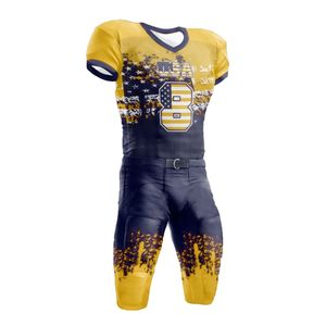 2026 Wholesale Price Custom Made Solid Color American Football Uniforms High Quality Short Breathable Quick Polyester - Product Image 1