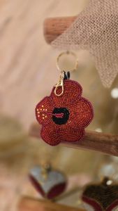 Decorative Floral Beaded Embroidery <b>Keychain</b> Handmade Classic Eco-Friendly <b>Customized</b> Shape Model MD-9977 Exclusive MD - Product Image 6