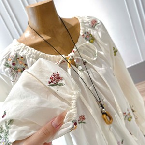 Blusa de Primavera para Mujer, Sólida, con Encaje, Cuello en V, Manga Corta, Transpirable, Ecológica, Casual, por Encima de la Rodilla - Product Image 4