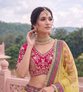 Precio de Fábrica OEM Lehenga Choli Premium Multicolor con Encaje y Bordado Elaborado, Traje Tradicional Étnico Indio para Fiesta de Verano - Product Image 2