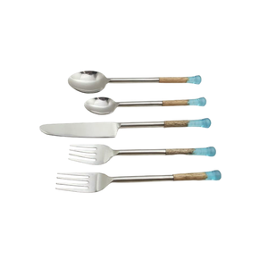 ชุดช้อนส้อมมีดเรซิ่นเทอร์ราซโซ่ด้ามไม้ไผ่ทันสมัย ราคาสุดคุ้ม - Product Image 6