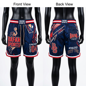 Shorts de basket-ball pour femmes en polyester mesh premium 220 GSM, gris, avec panneau latéral en strass et logo personnalisé par transfert thermique. - Product Image 5