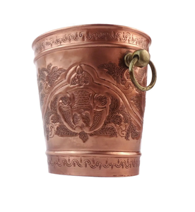 Seau à glace/réfrigérateur à vin en cuivre rayé fait main sur mesure, durable, écologique et portable pour restaurants et bars (vente en gros) - Product Image 2