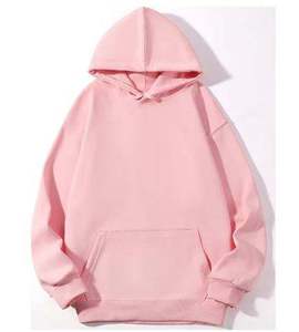 Sweat-shirt à capuche marron uni pour homme, coupe oversize, en coton French Terry, décontracté, avec poche, brodé, pour l'hiver - Product Image 5