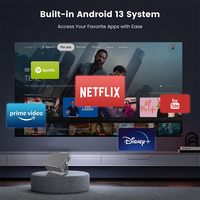 Projecteur intelligent T7LCD, modèle le plus vendu, fonctionnant sous le système d'exploitation Android 13.0