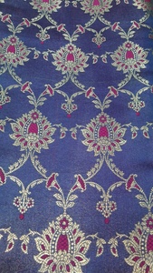 Tissu d'ameublement jacquard floral métallisé pour canapé, tissé - Product Image 3