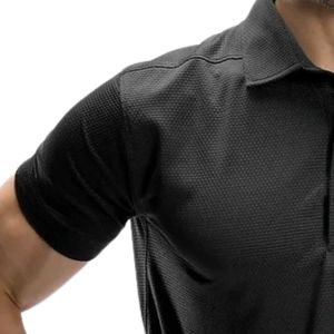 Men <b>Black</b> <b>Polo</b> Shirt Short Sleeve Collared T Shirt Casual Golf Sportswear <b>Top</b> Custom Logo Manufacturer Wholesale Apparel - Product Image 3
