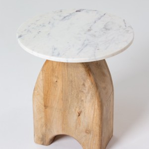 Vandana Orion Zentrix <b>Marble</b>-<b>Top</b> <b>Side</b> <b>Table</b> Modern Luxury Accent Furniture Design - Product Image 4