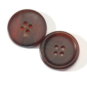 Natural Buffalo Horn Button Round Four Hole <b>Handmade</b> Eco-Friendly Craft Button for Clothing Wedding Decoration - Product Image 5