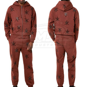 Survêtement d'hiver à capuche pour homme, couleur unie, orné de strass, produit très demandé, vente en gros - Product Image 2