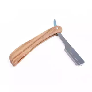 Customized Professional Quality Stainless Steel <b>Single</b> <b>Blade</b> Body Shaving <b>Razor</b> Wood Handle Custom Logo Non-Disposable - Product Image 1