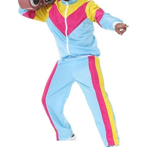 Conjunto de Chaqueta y Pantalones Cortos Multicolor con Parches, Cortavientos, Transpirable, Ligero, Corte Regular, Estilo Urbano, Invierno, Nailon - Product Image 4