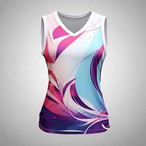 Robe de sport pour femme en micro-mesh 100% polyester à séchage rapide, imprimée sur mesure par sublimation, anti-bactérienne et respirante pour le netball - Product Image 6