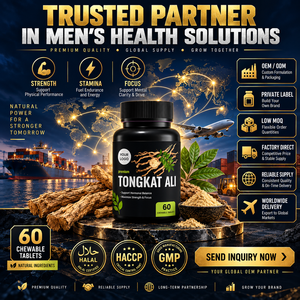 กาแฟขาวผสมตงกัตอาลีและโสมมาเลเซียสำหรับผู้ชาย กลิ่นหอมเข้มข้น กาแฟสำเร็จรูปแบบซอง รับผลิตแบรนด์ส่วนตัว (OEM) ขายส่ง - Product Image 1