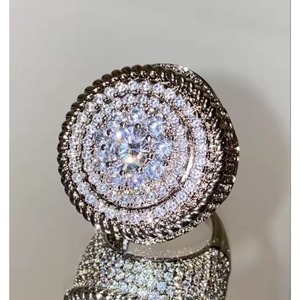 Mens <b>Iced</b> Out Gold and Silver Moissanite Diamond <b>Ring</b> Premium Hip Hop Jewelry for Birthdays Anniversaries & Special Occasion - Product Image 2