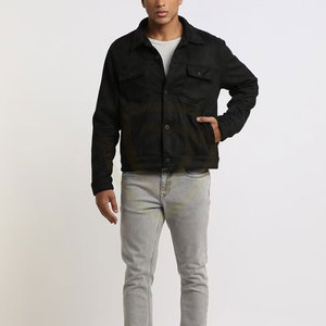 High Quality Men's <b>Suede</b> Leather <b>Jacket</b> Street Multi Pocket Thick Zip up <b>Suede</b> Winter <b>Jacket</b> for Men - Product Image 4