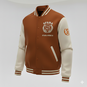 Chaqueta de Béisbol Varsity de Invierno para Hombre, Cuello Alto de Lana, Botones Cubiertos, Estilo Letterman, Suministro Directo de Fábrica - Product Image 3