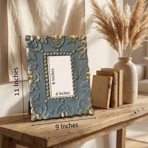 Marco de Fotos de Madera Maciza de Diseño, Elegante Marco de Fotos de Madera Rústico Vintage para Mesa, Decoración del Hogar, Marco de Fotos de Madera de Lujo para Escritorio, Estilo Hogareño - Product Image 3