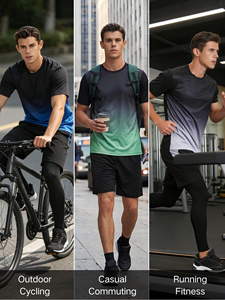 Conjunto de Compresión Deportiva Personalizado para Correr, Pantalones Ajustados de Secado Rápido para Hombres, Conjuntos Deportivos para Adultos - Product Image 6