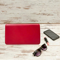 Dompet Panjang Kulit Asli Ramah Lingkungan Beena dengan Ritsleting Ganda Desain Minimalis Mewah Sederhana untuk Penggunaan Sehari-hari Unisex
