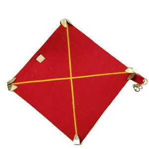 reproduction of a red and black Napoleonic era French office shako helmet featuring brass details and gold bullion cord <b>Hat</b> - Product Image 3