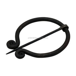 เข็มกลัดบิดเกลียวทำด้วยมือทำจากเหล็กตามสั่งทำจากผ้า/เสื้อคลุมแบบมีตะขอบิดเป็นเหล็กสำหรับสไตล์สแกนดิเนเวียนยุคกลาง - Product Image 2