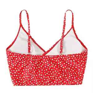 Conjunto de Bikini de 2 Piezas para Mujer, Cuello en V, Nailon y Algodón, Secado Rápido, Transpirable, Ecológico, Sexy, Ropa de Playa, OEM Personalizado - Product Image 3