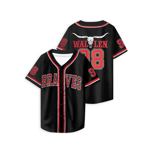 Camiseta de Béisbol para Hombre, Diseño de Calavera de Vaca, Cuello en V, Estilo Country Vintage, Jersey con Botones, Manga Corta, Transpirable, de Secado Rápido, Poliéster/Algodón - Product Image 1