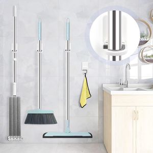 4 Pcs Transparent Self-Adhesive Anti-Slip Cleaning Organizer <b>Wall</b> Mount <b>Mop</b> Handle Hanger Broom <b>Mop</b> Holder Multi-Purpose PU Grip - Product Image 2